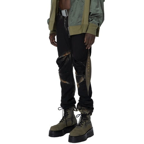 JULIUS 907PAM6-R Oxide / Rust Slim Biker Pants